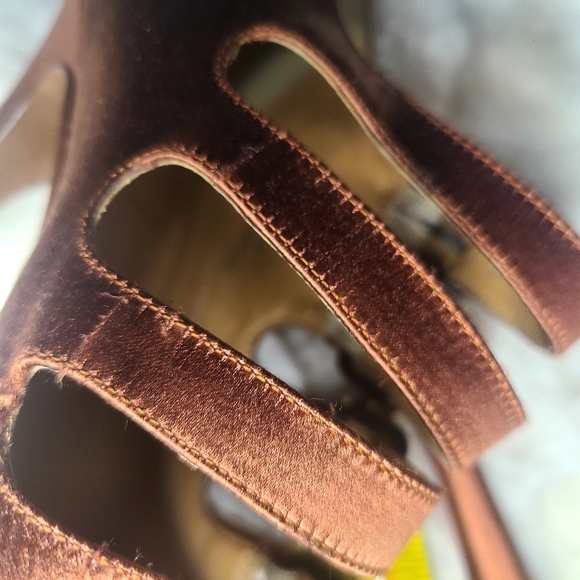 J. Crew Rust Heels with Pointed Toe and Strappy Design - Picture 7 of 13